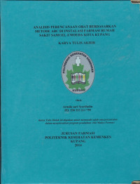 Analisis perencanaan obat berdasarkan metode ABC di instalatasi farmasi rumah sakit Samuel J. Moeda Kota Kupang