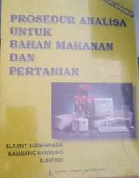 Prosedur Analisa untuk Bahan Makanan dan Pertanian