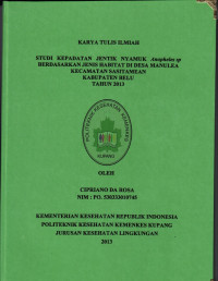 Studi Kepadatan Jentik Nyamuk Anopheles Sp berdasarkan jenis habitat di Desa Maulea Kecamatan Sasitamean Kabupaten Belu tahun 2013