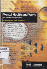 Mental Health and Work : Issues and Perspectives