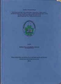 Faktor-faktor yang beresiko terhadap terjadinya diabetes mellitus tipe II pada pasien diabetes mellitus di Poli Penyakit Diabetes Mellitus RSUD Prof. Dr. W.Z. Johannes Kupang