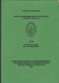 Studi faktor risiko di PLTD Tenau Kupang tahun 2013