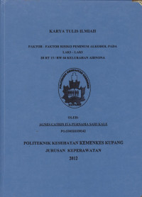 Faktor-faktor risiko peminum alkohol pada laki-laki di RT 13/RW 04 kelurahan Airnona