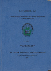 Tingkat pengetahuan dan keadaan lingkungan rumah penderita Tb paru di wilayah kerja Puskesmas Alak tahun 2014