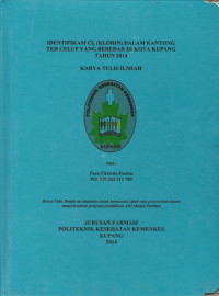 Identifikasi Cl2 (Klorin) dalam kantong teh celup yang beredar di kota kupang tahun 2014