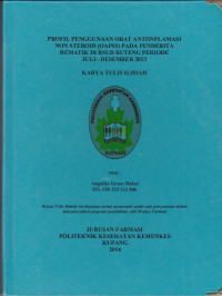 Profil penggunaan obat antiinflamasi non steroid (Oains) pada penderita rematik di RSUD Ruteng periode juli - desember 2013