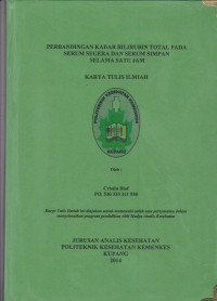 Perbandingan kadar bilirubin total pada serum segera dan serum simpan selama satu jam