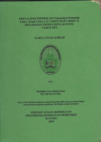 Prevalensi infeksi soil transmitted helminths pada anak usia 2-12 tahun di RT 28/RW 12 kelurahan Penfui kota Kupang