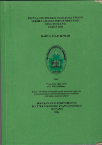 Prevalensi infeksi nematoda usus di sekolah dasar inpres Noelbaki desa Noelbaki tahun 2014