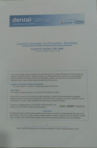 Current concepts in preventive dentistry