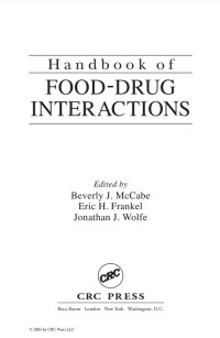 Handbook of FOOD-DRUG INTERACTIONS