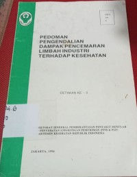 Pedoman Pengendalian dampak Pencemaran limbah industri